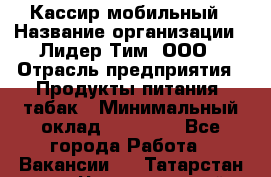 Кассир мобильный › Название организации ­ Лидер Тим, ООО › Отрасль предприятия ­ Продукты питания, табак › Минимальный оклад ­ 27 240 - Все города Работа » Вакансии   . Татарстан респ.,Чистопольский р-н